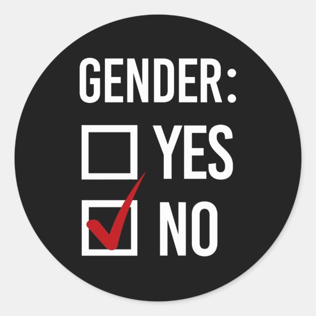 Pegatina Redonda Sexo Sí o No (Anverso)