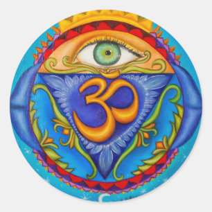 Pegatina Redonda Sexta chakra, tercer ojo
