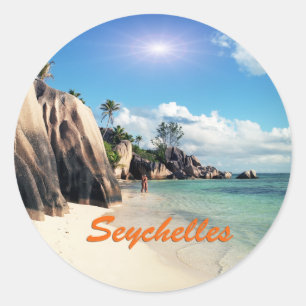 Pegatina Redonda Seychelles