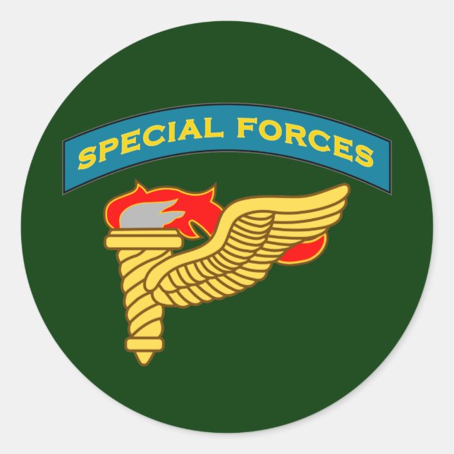 Pegatina Redonda SF Q-tab y distintivo Pathfinder (Anverso)