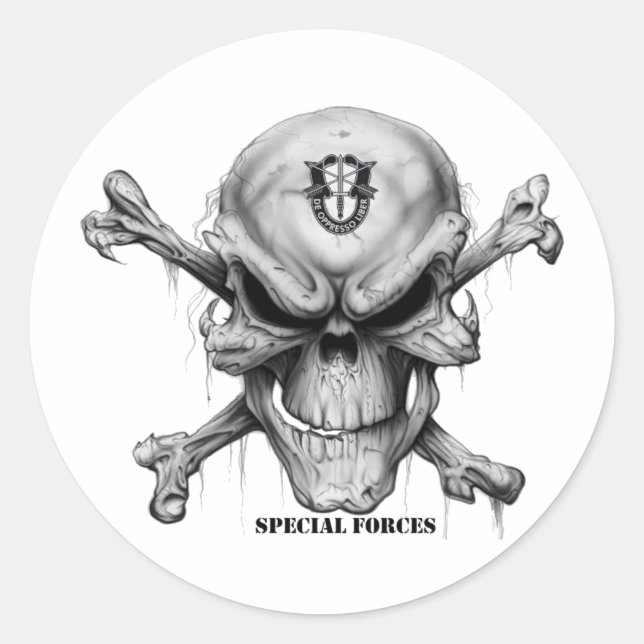 Pegatina Redonda SF Skull (Anverso)