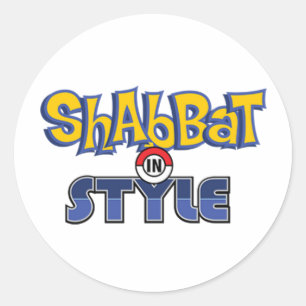 Pegatina Redonda Shabbat Style