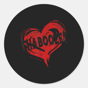 Pegatina Redonda Shaboozey Heart Con Nombre Para Chicas Y Wo