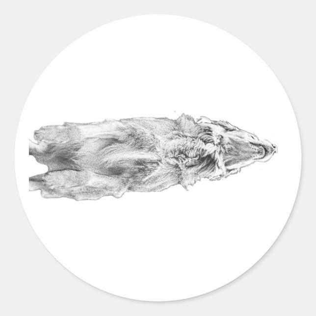 Pegatina Redonda Shaded retriever, soft look (Anverso)