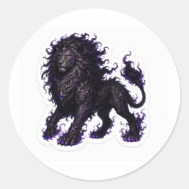 Pegatina Redonda Shadow Lion Sticker