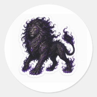 Pegatina Redonda Shadow Lion Sticker