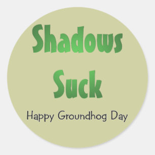 Pegatina Redonda Shadows Suck