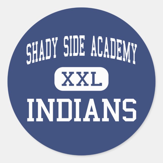 Pegatina Redonda Shady Side Academy Indians Middle Pittsburgh (Anverso)