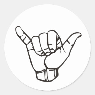 PEGATINA REDONDA SHAKA ASL