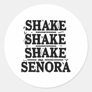 Pegatina Redonda Shake Shake Retro Vintage Funny Halloween Sp