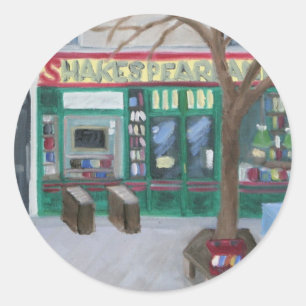 PEGATINA REDONDA "SHAKESPEARE EN PARÍS"