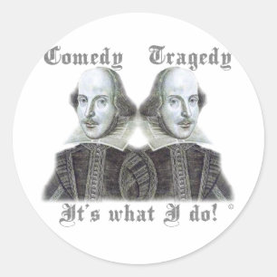 Pegatina Redonda Shakespeare - ¡Es lo que hago!