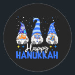 Pegatina Redonda Shalom Gnomes Menorah Dreidel Hanukkah Chanukah<br><div class="desc">Shalom Gnomes Menorah Dreidel Hanukkah Chanukah</div>
