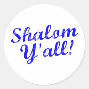 Pegatina Redonda ¡Shalom usted!