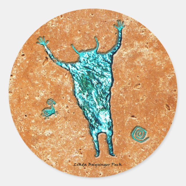 Pegatina Redonda Shaman (Anverso)