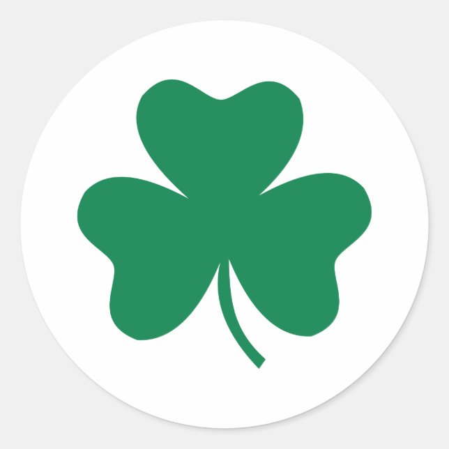 Pegatina Redonda Shamrock (Anverso)