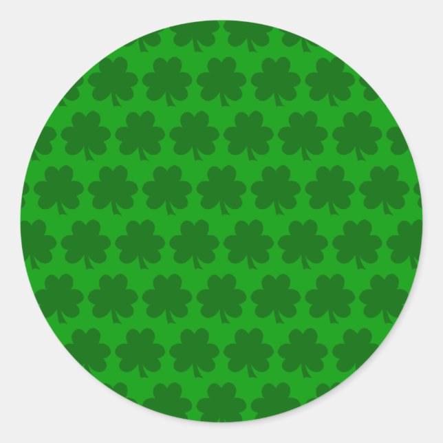 Pegatina Redonda Shamrock (Anverso)