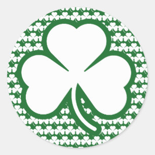 Pegatina Redonda Shamrock