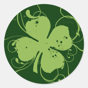 Pegatina Redonda Shamrock
