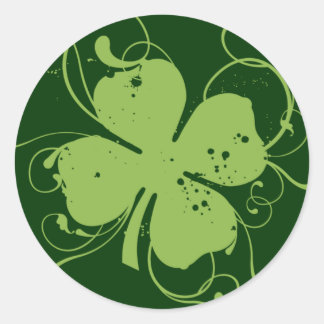 Pegatina Redonda Shamrock