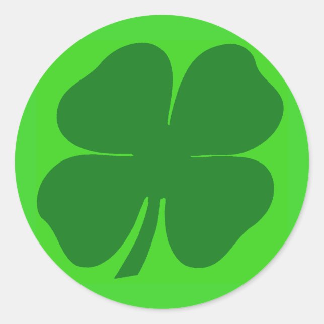 Pegatina Redonda Shamrock (Anverso)