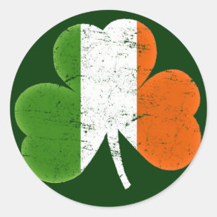 Pegatina Redonda Shamrock