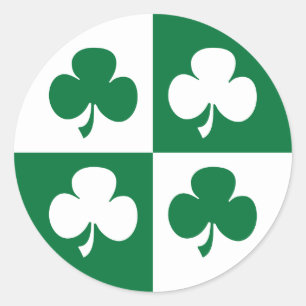 Pegatina Redonda Shamrock