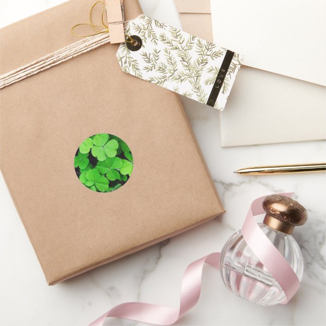 Pegatina Redonda Shamrock (Regalar)