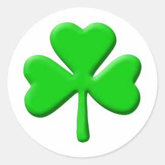 Pegatina Redonda shamrock 3d