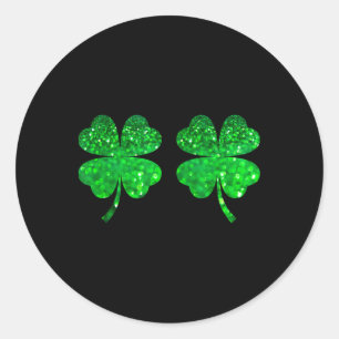 Pegatina Redonda Shamrock Brets Irish S Happy St Patricks Day