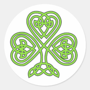 Pegatina Redonda Shamrock celta