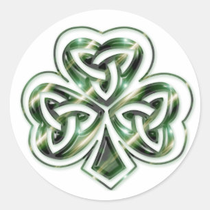 Pegatina Redonda Shamrock celta :: Pegatinas de Diseño Espacial Ver