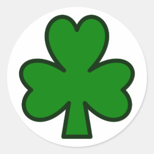 Pegatina Redonda Shamrock, Irlanda