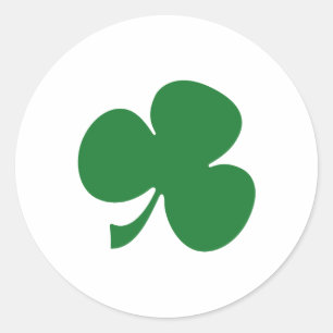 Pegatina Redonda Shamrock irlandés