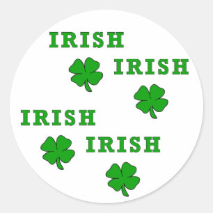 Pegatina Redonda Shamrock IRLANDÉS - Personalizado