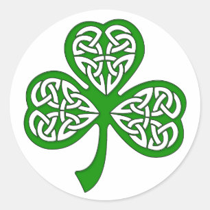 Pegatina Redonda Shamrock Knot Celtic