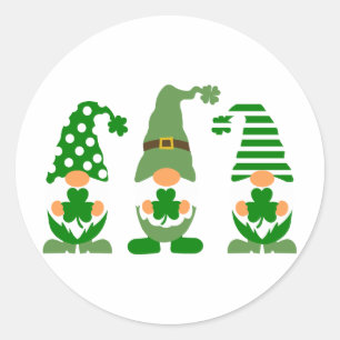 Pegatina Redonda Shamrock - Símbolo de la suerte y el orgullo irlan
