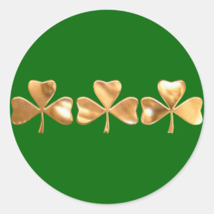 Pegatina Redonda shamrock tri penny