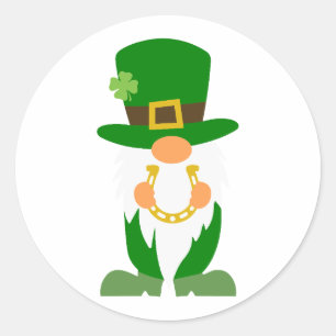 Pegatina Redonda Shamrock - Un símbolo de la suerte irlandesa
