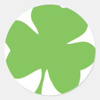 Pegatina Redonda shamrock verde