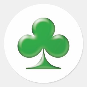 Pegatina Redonda Shamrock verde del Día de San Patricio