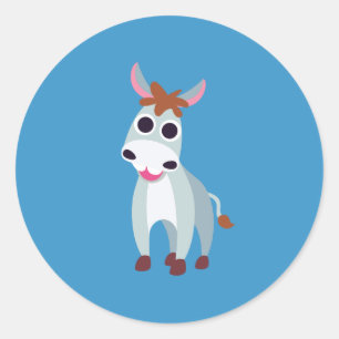 Pegatina Redonda Shane el burro