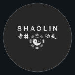 Pegatina Redonda Shaolin Kung Fu Artes Marciales Chinas<br><div class="desc">Shaolin Kung Fu Artes Marciales Chinas</div>