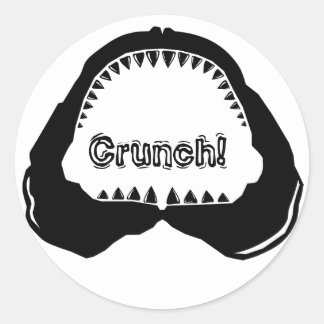 Pegatina Redonda Shark Jaw