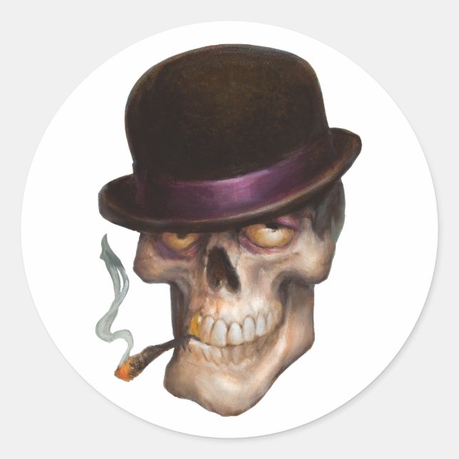 Pegatina Redonda Sharkey (Anverso)