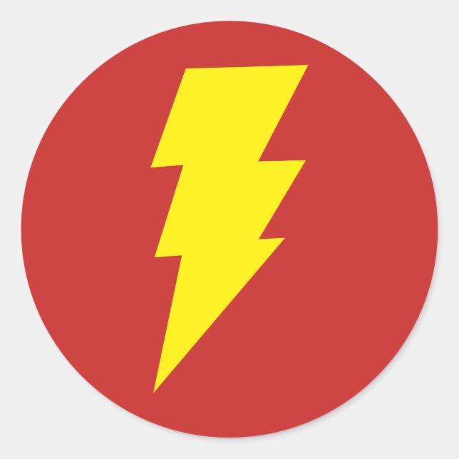 Pegatina Redonda Shazam (Anverso)