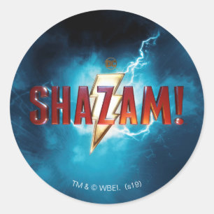 Pegatina Redonda ¡SHAZAM! logotipo de teatro del