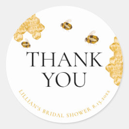 Pegatina Redonda She Found Her Honey Bee Bridal Shower Thank You