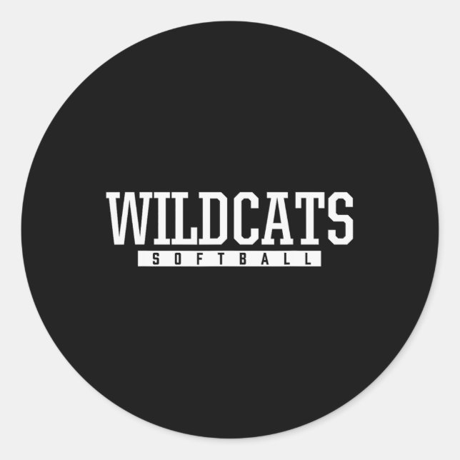 Pegatina Redonda Shelby County Wildcats Softll Hs  (Anverso)