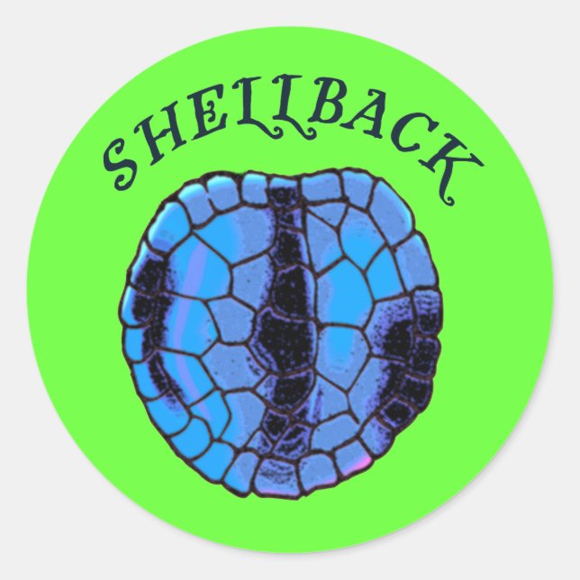 Pegatina Redonda Shellback (Anverso)